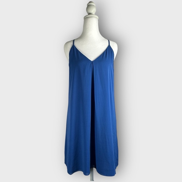 Alice + Olivia Silk Mini Dress Women’s Small Blue Fierra Shift Lined Y-Back - Picture 2 of 14